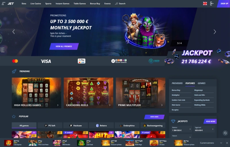 jet home page